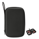 aerial view a black pandora zippered electronics travel case, image 1 of 4