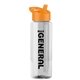 a clear bottle & orange lid the guzzler - 32 oz transparent bottle with flip straw lid