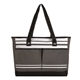 aerial view a charcoal two - pocket fashion tote, image 1 of 2