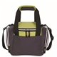 aerial view a charcoal/apple green koozie(r) lunch duffel cooler, image 1 of 5
