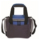 aerial view a charcoal/royal koozie(r) lunch duffel cooler, image 1 of 4