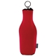 aerial view a red koozie(r) neoprene zip - up bottle cooler, image 1 of 5