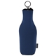 aerial view a navy koozie(r) neoprene zip - up bottle cooler, image 1 of 5