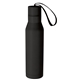 aerial view a black vacuum insulated bottle with carry loop - 18 oz, image 1 of 2