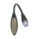 aerial view a gray with black trim bendable hands free led book light clip, image 1 of 4