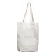 aerial view a ivory white orangebag run around ivory white 100 cotton 5 oz tote bag, strap handles, image 1 of 2
