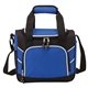 aerial view a blue balboa 20- can capacity peva lined lunch bag, image 1 of 7