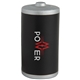 aerial view a black battery shaped stress reliever, image 1 of 5