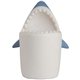 aerial view a white/blue white / blue shark pen holder, image 1 of 5