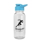 a clear bottle & cyan lid cadet - 18 oz tritan(tm) bottle with drink thru lid