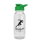a clear bottle & green lid cadet - 18 oz tritan(tm) bottle with drink thru lid