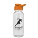 a clear bottle & orange lid cadet - 18 oz tritan(tm) bottle with drink thru lid
