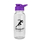 a clear bottle & violet lid cadet - 18 oz tritan(tm) bottle with drink thru lid