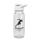 a clear bottle & white lid cadet - 18 oz tritan(tm) bottle with drink thru lid