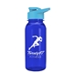 a transparent blue bottle & cyan lid cadet - 18 oz tritan(tm) bottle with drink thru lid