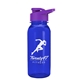 a transparent blue bottle & violet lid cadet - 18 oz tritan(tm) bottle with drink thru lid
