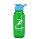 a transparent green bottle & cyan lid cadet - 18 oz tritan(tm) bottle with drink thru lid