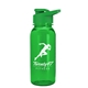 a transparent green bottle & green lid cadet - 18 oz tritan(tm) bottle with drink thru lid