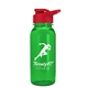 a transparent green bottle & red lid cadet - 18 oz tritan(tm) bottle with drink thru lid