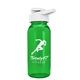 a transparent green bottle & white lid cadet - 18 oz tritan(tm) bottle with drink thru lid