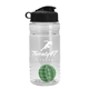 a clear bottle & black lid & green mixing ball groove 20 oz tritan(tm) shaker bottle with flip lid and mixing ball