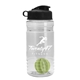 a clear bottle & black lid & lime green mixing ball groove 20 oz tritan(tm) shaker bottle with flip lid and mixing ball
