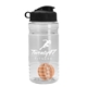 a clear bottle & black lid & orange mixing ball groove 20 oz tritan(tm) shaker bottle with flip lid and mixing ball