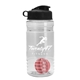 a clear bottle & black lid & red mixing ball groove 20 oz tritan(tm) shaker bottle with flip lid and mixing ball
