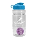 a clear bottle & cyan lid & violet mixing ball groove 20 oz tritan(tm) shaker bottle with flip lid and mixing ball
