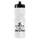 a white bottle & black lid 24 oz venture bike white water bottle