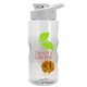 a clear bottle & white lid & orange mixing ball mini mountain 22 oz tritan(tm) shaker bottle with drink thru lid