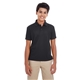 aerial view a black core365 - youth origin performance piqu polo, image 1 of 5