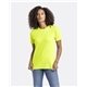 aerial view a neon yellow next level apparel unisex cvc crewneck t - shirt - all, image 1 of 5