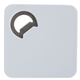 aerial view a white magnetic bottle opener coaster, image 1 of 2