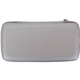 aerial view a silver 2aa aluminum matrix flashlight with cree(r) leds in zippered case, image 1 of 4