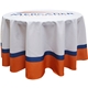 aerial view a white full color round table covers for 3 diameter tables, image 1 of 3