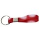 aerial view a red to white color changing mood keychain, image 1 of 2