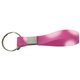 aerial view a pink to white color changing mood keychain, image 1 of 2