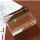 aerial view a clear rectangle paperweight award, image 1 of 2