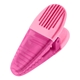 aerial view a trans pink vibrant magnetic custom power clip, image 1 of 2