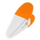 aerial view a orange/white vibrant magnetic custom power clip, image 1 of 2