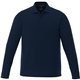 aerial view a navy mens mori long sleeve performance polo, image 1 of 4