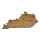 aerial view a bamboo kentucky state shaped bamboo serving and cutting board, image 1 of 3