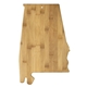aerial view a bamboo alabama state shaped bamboo serving and cutting board, image 1 of 3