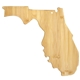 aerial view a bamboo florida state shaped bamboo serving and cutting board, image 1 of 3