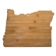 aerial view a bamboo oregon state cutting and serving board, image 1 of 3