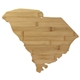 aerial view a bamboo south carolina state cutting and serving board, image 1 of 3