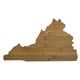 aerial view a bamboo virginia state cutting and serving board, image 1 of 3