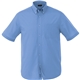 aerial view a blue mens colter short sleeve button up shirt, image 1 of 3