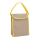 aerial view a yellow eco - friendly v - natural kraft lunch bag, image 1 of 2